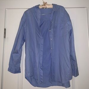Old Navy Womens SkyBlue Boyfriend Button up